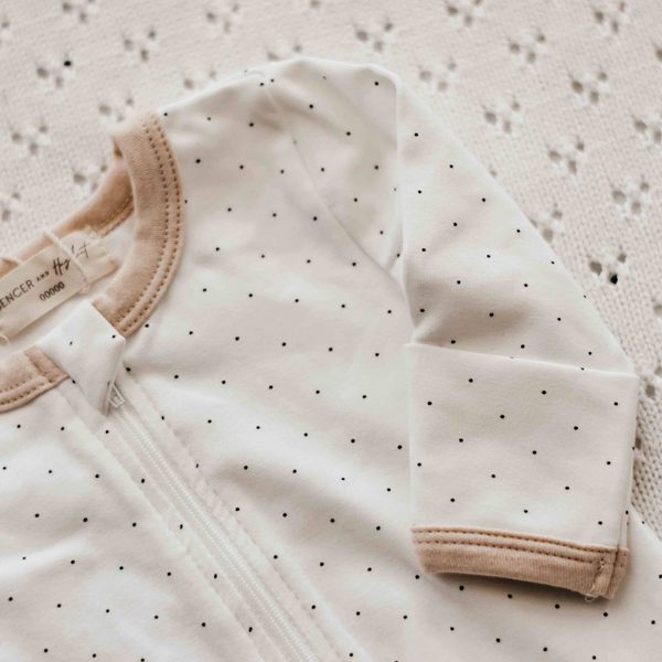 Snow Dotty Zip Romper