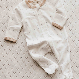 Snow Dotty Zip Romper