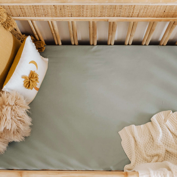 Sage Fitted Cot Sheet