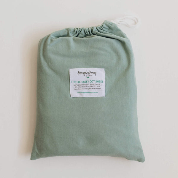 Sage Fitted Cot Sheet